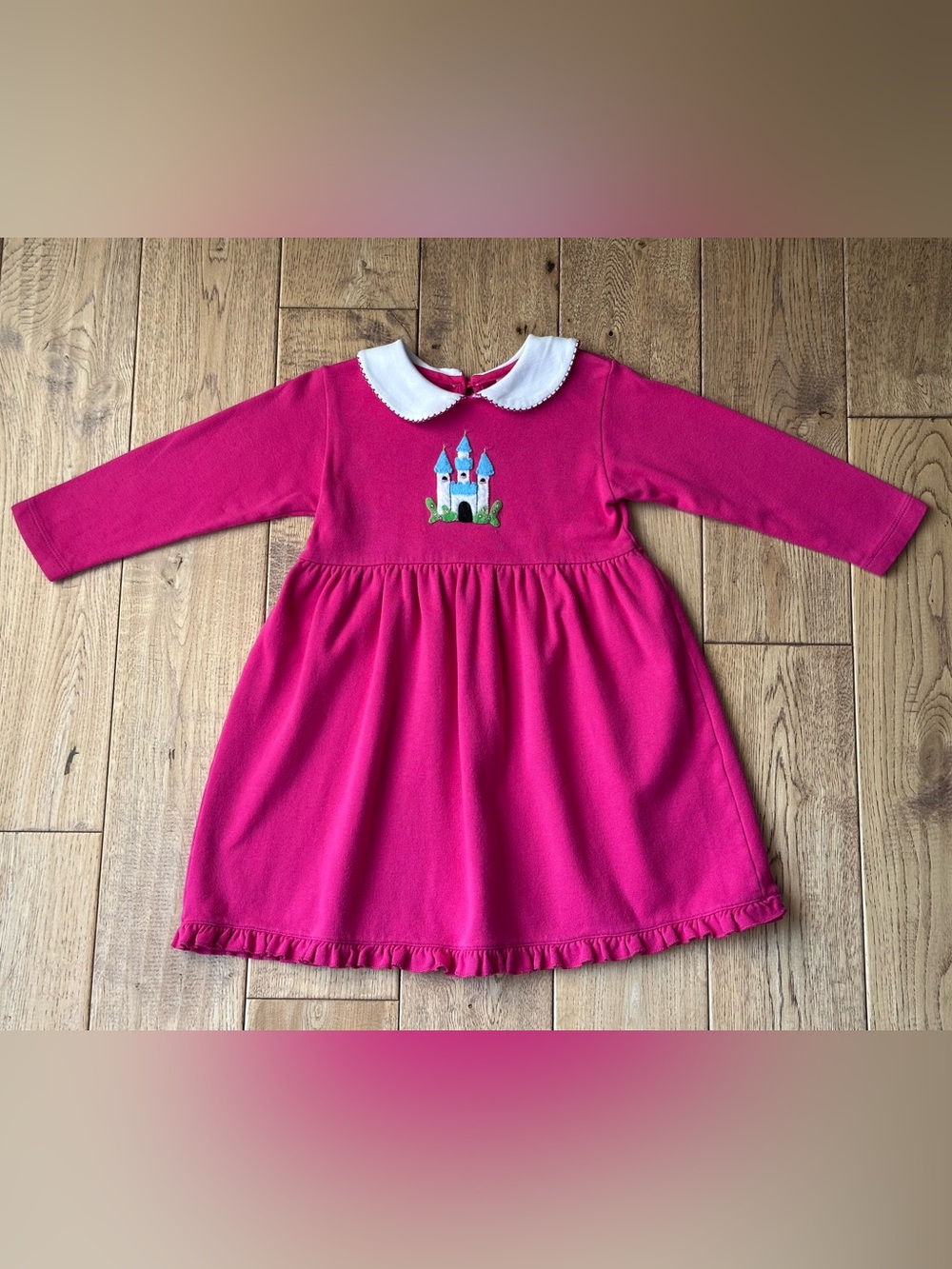 Luigi Kids Pink Long Sleeve Castle Dress size 4T
